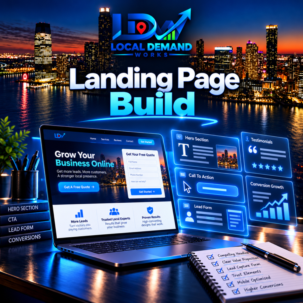 Landing Page Build service by Local Demand Works